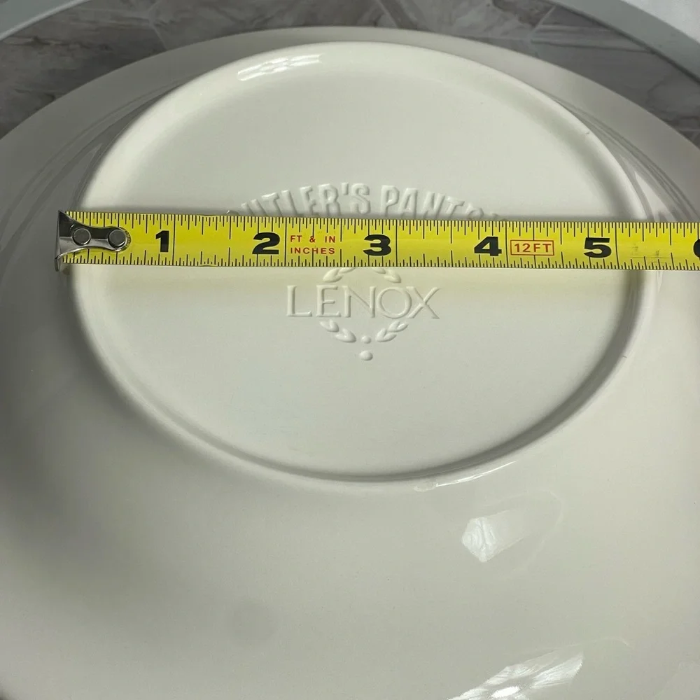 Butler's Corner By Lenox 9 3/8 Ind. Pasta Cream/White Embossed Ceramic Bowl